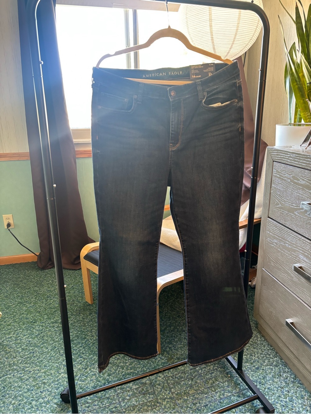 American Eagle Outfitters Dark Blue Flare Jeans